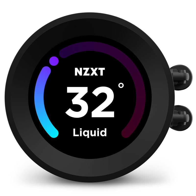 Detaljbilde av NZXT Kraken Elite AIO vannkjøling 360 mm LCD svart pumpe med LCD