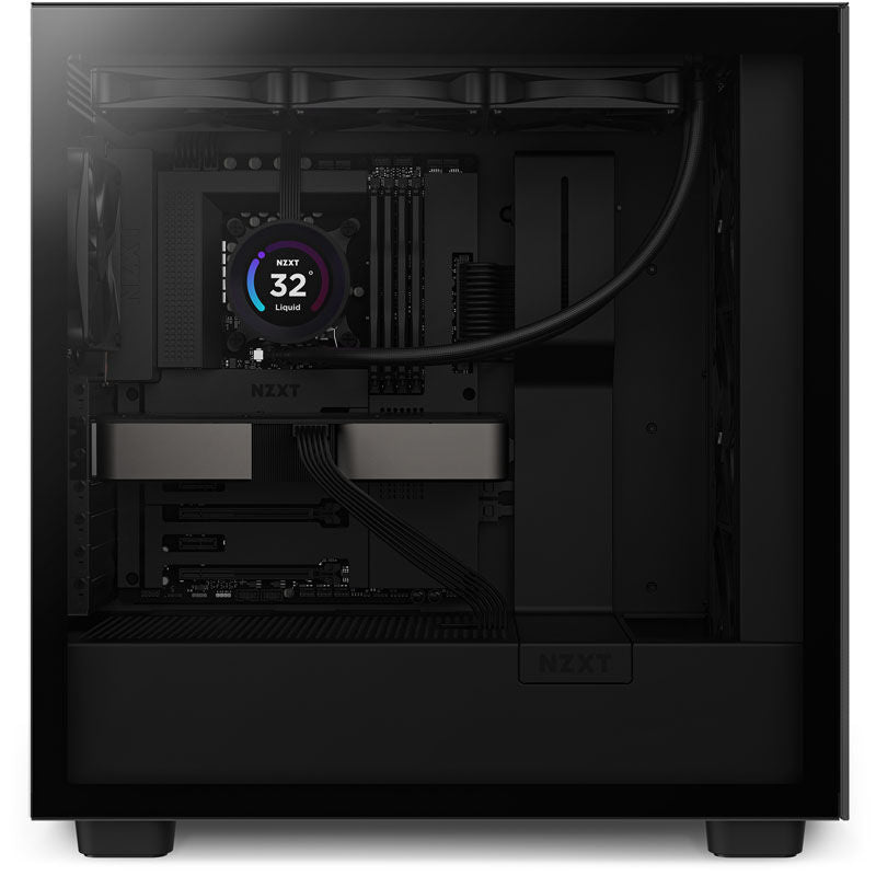 Nærbilde av vifte på NZXT Kraken Elite AIO vannkjøling 360 mm LCD svart