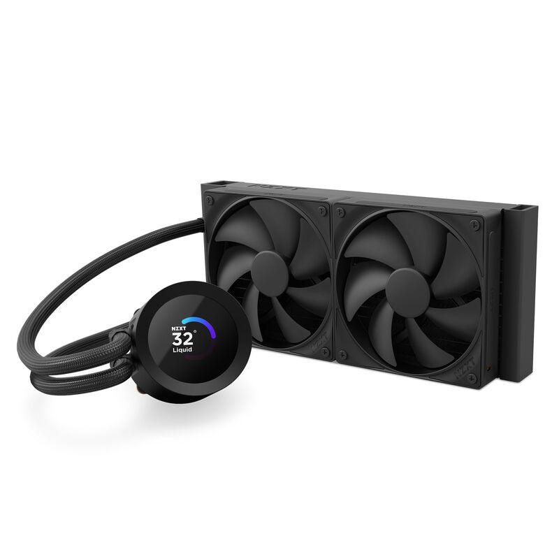 NZXT Kraken Plus 240 AIO vannkjøling 240 mm LCD svart bakside