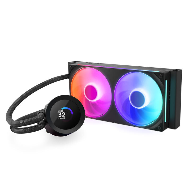 NZXT Kraken Plus 240 RGB AIO vannkjøling 240 mm LCD svart bakside
