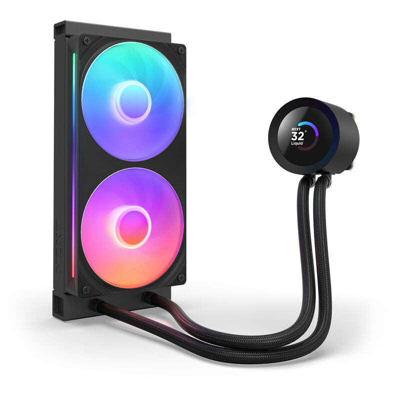 NZXT Kraken Plus 240 RGB AIO vannkjøling 240 mm LCD svart detalj av LCD-display