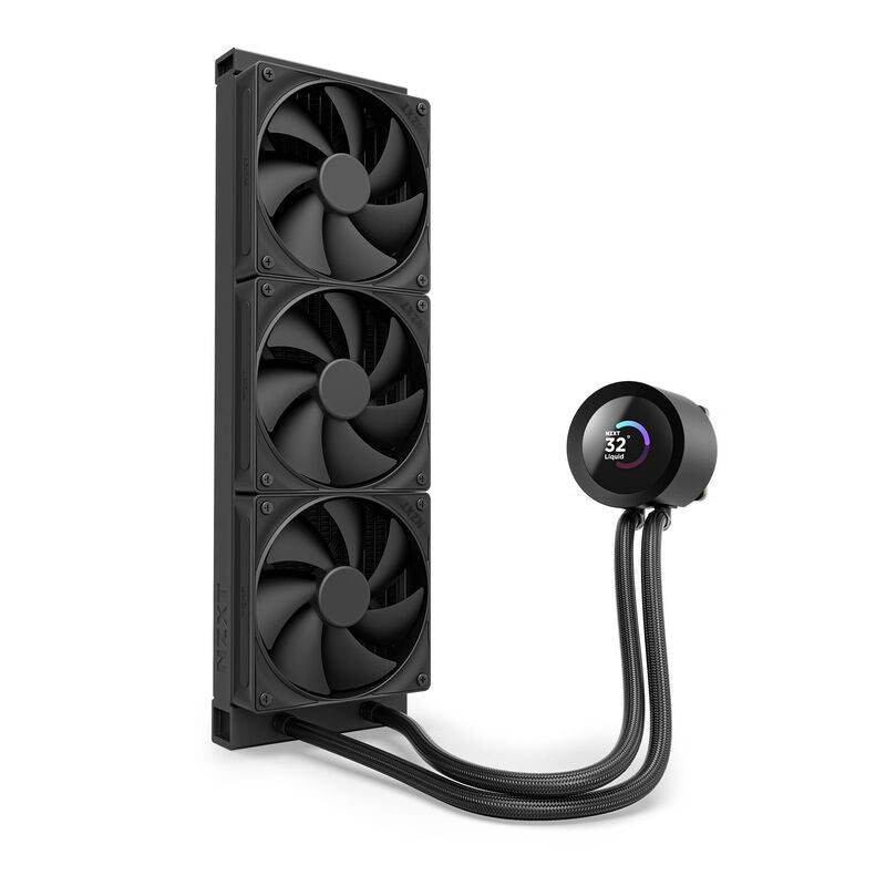Detalj av 1,54 tommers LCD-display på NZXT Kraken Plus 360 AIO vannkjøling