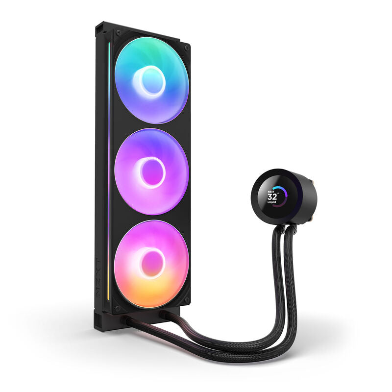 Detalj av NZXT Kraken Plus 360 RGB AIO vannkjøling LCD 360 mm svart skjerm