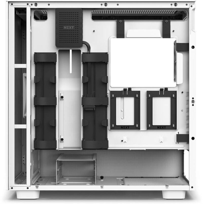 Nærbilde av NZXT RGB- og viftekontroller V2 6-kanals komponenter