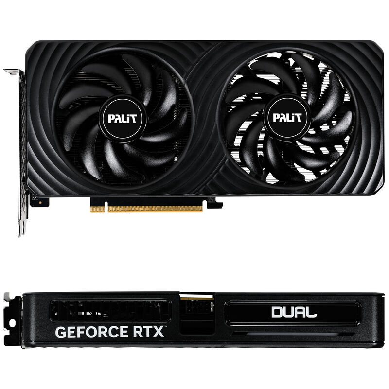 Detaljbilde av Palit GeForce RTX 5050 Dual grafikkort kjølevifter