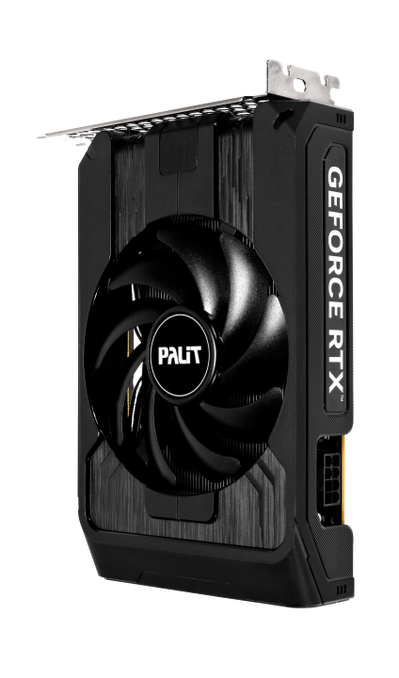 Detalj av Palit GeForce RTX 5050 StormX grafikkort vifte