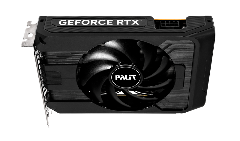 Palit GeForce RTX 5050 StormX grafikkort montert i PC