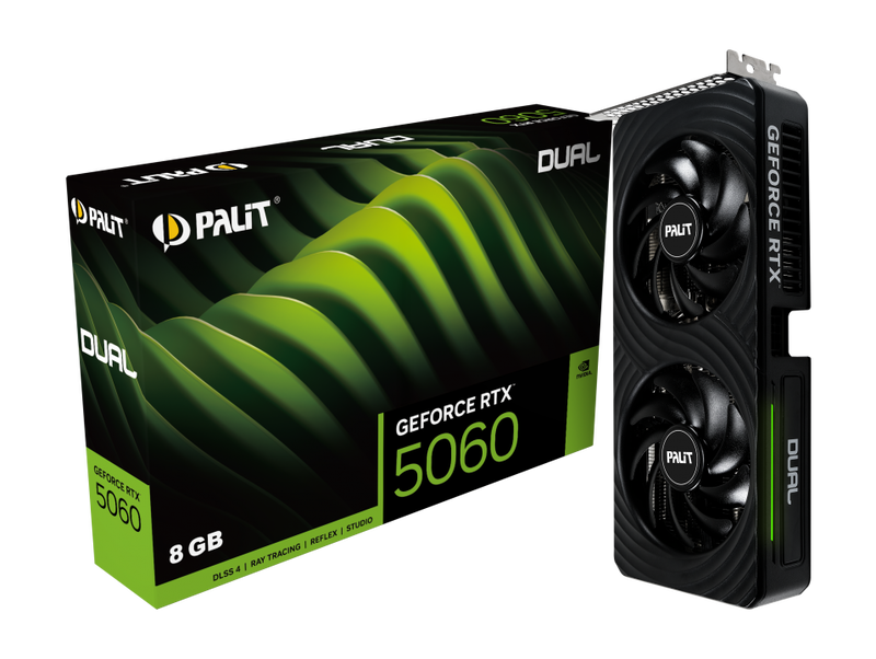 Palit GeForce RTX 5060 Dual grafikkort forfra