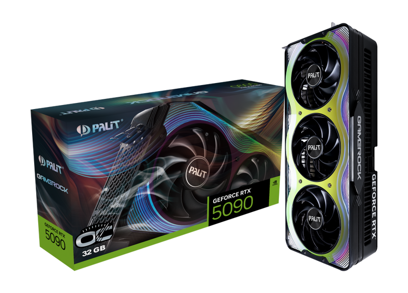 Palit GeForce RTX 5090 GameRock OC grafikkort forfra