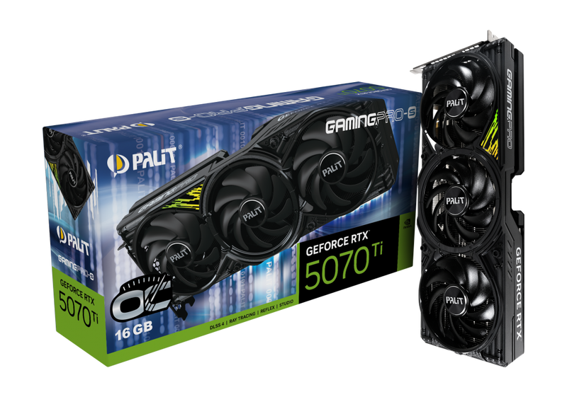 Palit RTX 5070 Ti GamingPro-S OC grafikkort forfra