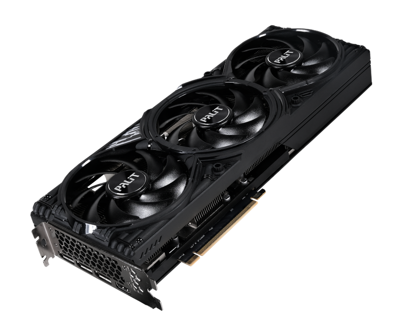 Palit RTX 5070 Ti GamingPro-S OC grafikkort detalj av kjølevifter