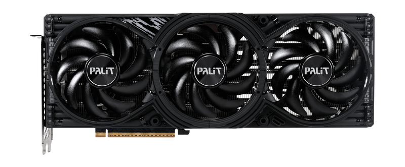 Palit RTX 5070 Ti GamingPro-S OC grafikkort nærbilde av RGB-belysning