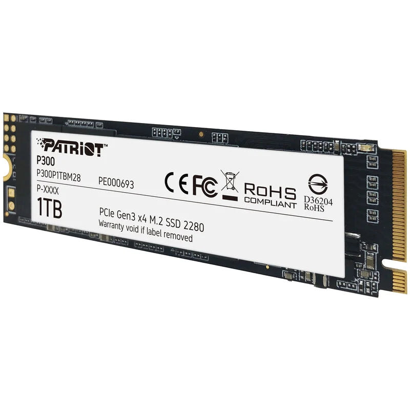 Patriot P300 NVMe SSD 1 TB PCIe 3.0 M.2 2280 forfra