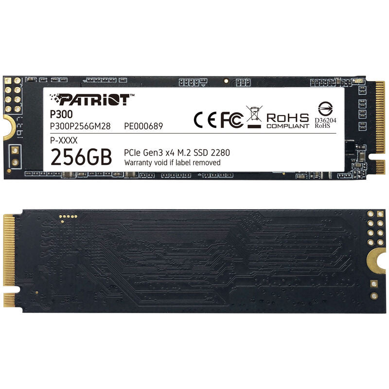 Patriot P300 NVMe SSD 256 GB PCIe 3.0 M.2 2280 montert i PC