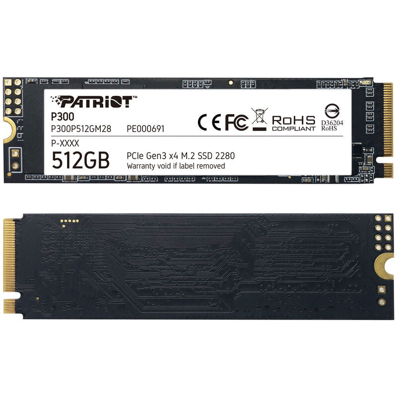 Patriot P300 NVMe SSD 512 GB PCIe 3.0 M.2 2280 montert i PC