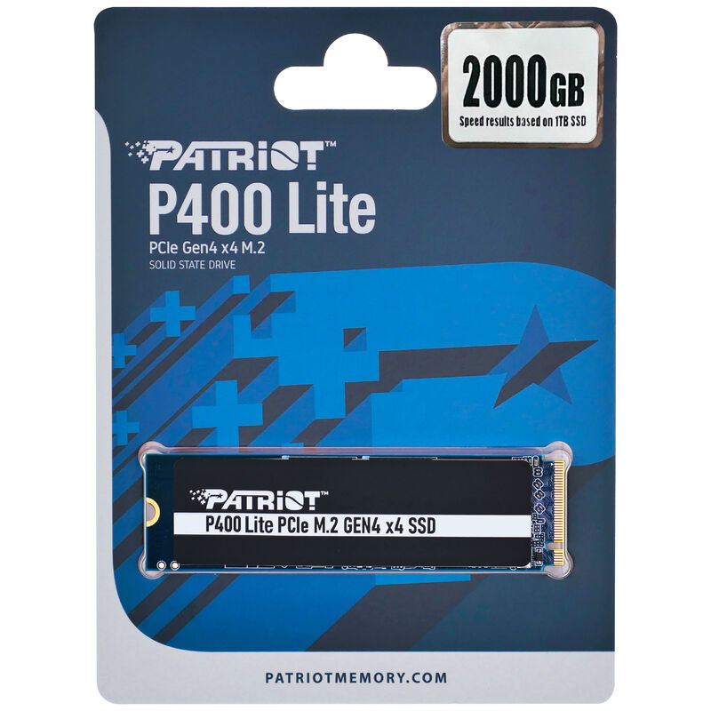 Nærbilde av Patriot P400 Lite NVMe SSD 2 TB PCIe 4.0 M.2 2280