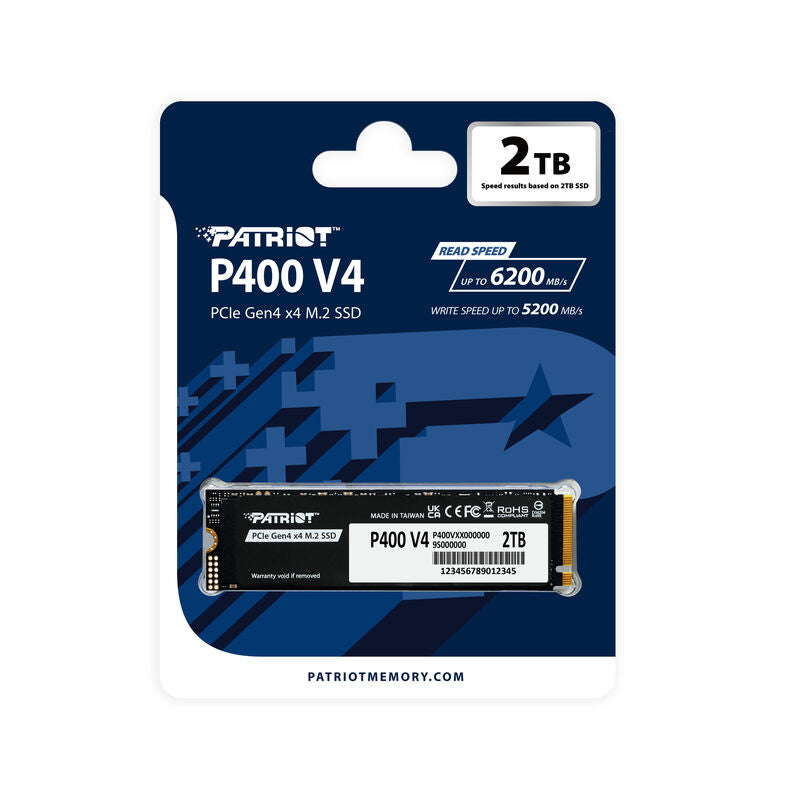 Patriot P400 V4 NVMe SSD M.2 2280 PCIe 4.0 2 TB montert i PC