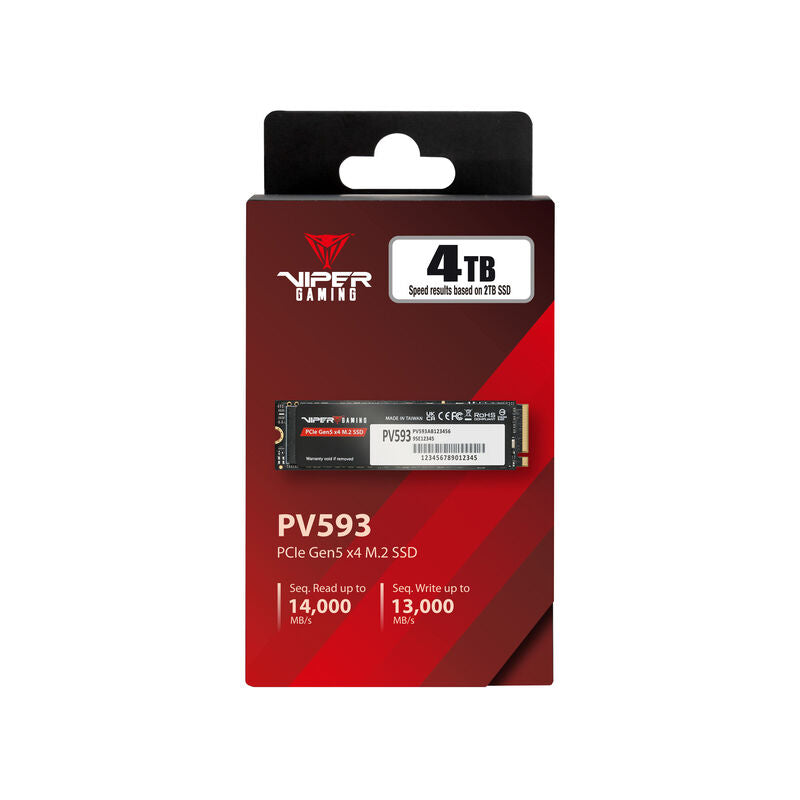 Montert Patriot Viper PV593 NVMe SSD M.2 2280 PCIe 5.0 4 TB i PC