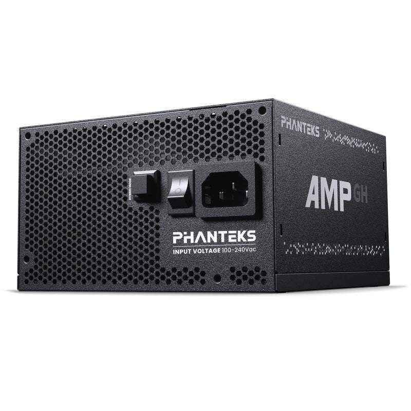 Detalj av Phanteks AMP GH strømforsyning 1200 W kabler