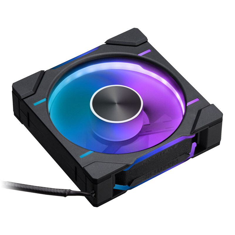 PHANTEKS D30 Reverse Airflow D-RGB vifte 120 mm PWM svart forfra