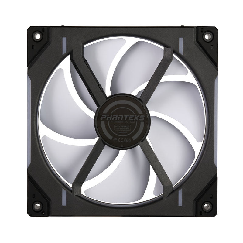Montert Phanteks D30 Reverse Airflow D-RGB vifte 140 mm PWM svart i PC-kabinett