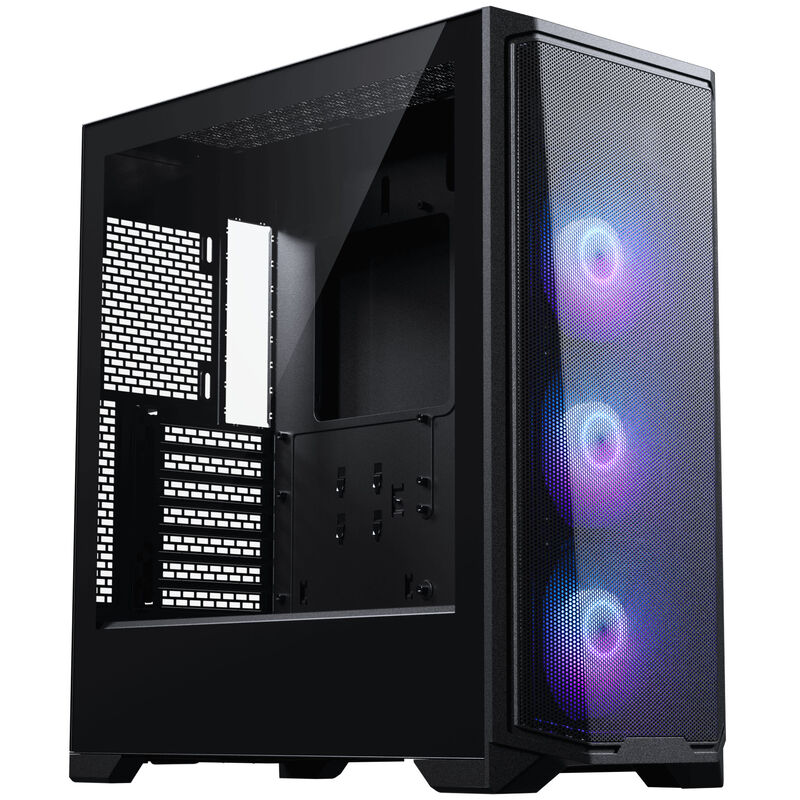 Phanteks Eclipse G370A kabinett midtårn SSI-EEB herdet glass svart forfra