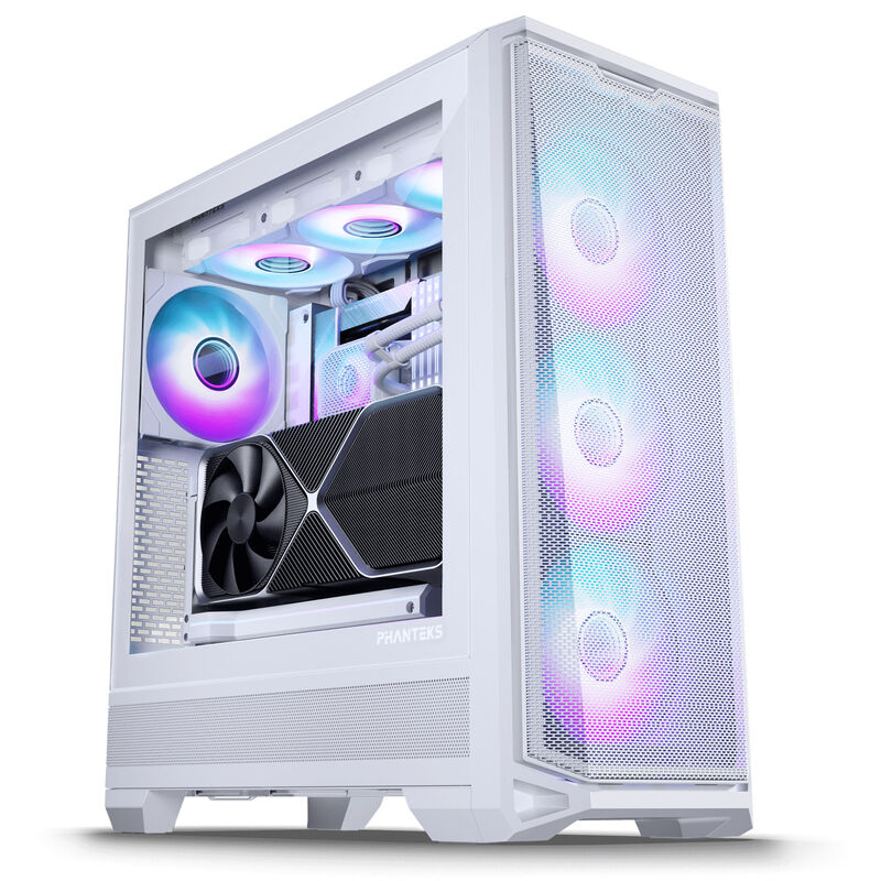PHANTEKS Eclipse G400A kabinett midtårn E-ATX herdet glass D-RGB hvit bakside
