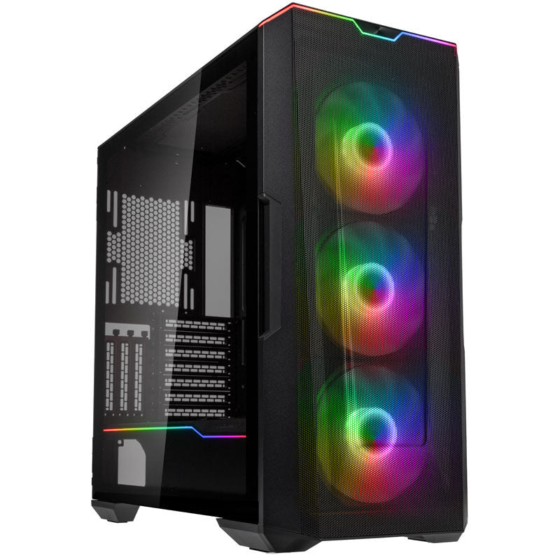 PHANTEKS Eclipse G500A D-RGB kabinett midtårn herdet glass svart forside