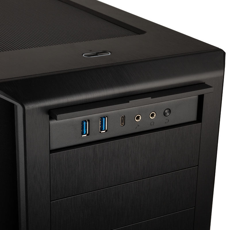 Nærbilde av PHANTEKS Enthoo Pro kabinett midtårn svart vindu E-ATX frontpanel