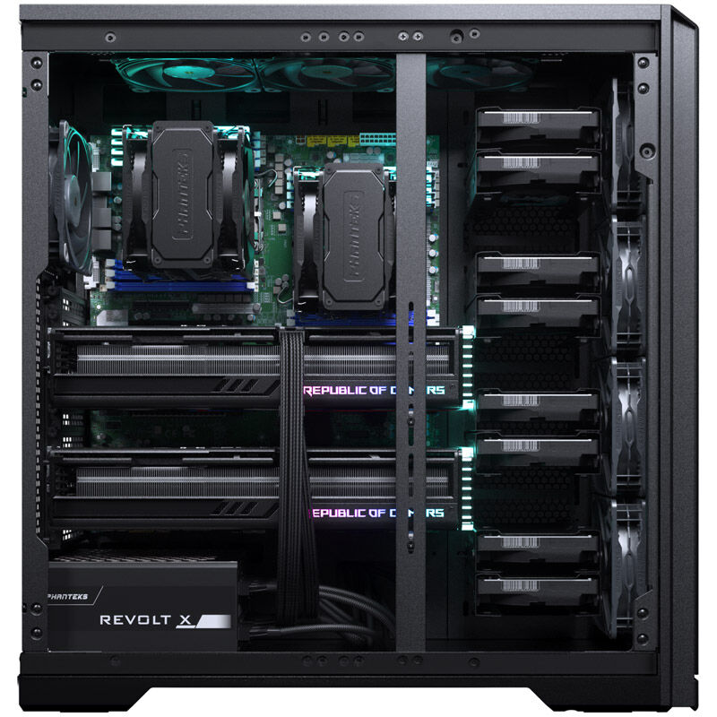 PHANTEKS Enthoo Pro 2 Server kabinett fulltårn herdet glass svart lufteåpninger