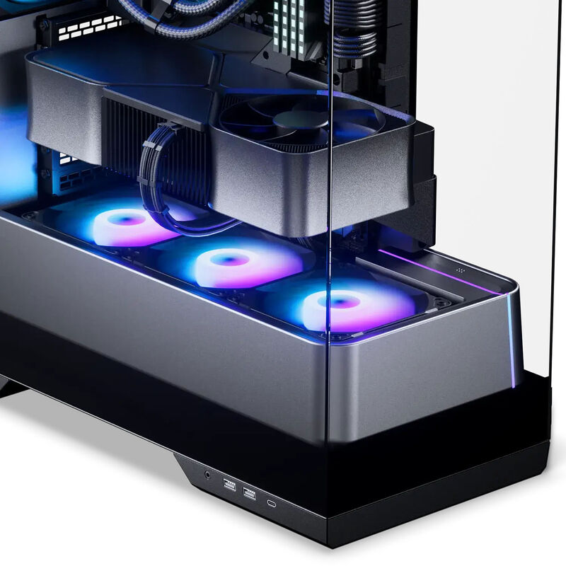 PHANTEKS Evolv S2 kabinett midtårn E-ATX RGB herdet glass svart RGB-lys detalj