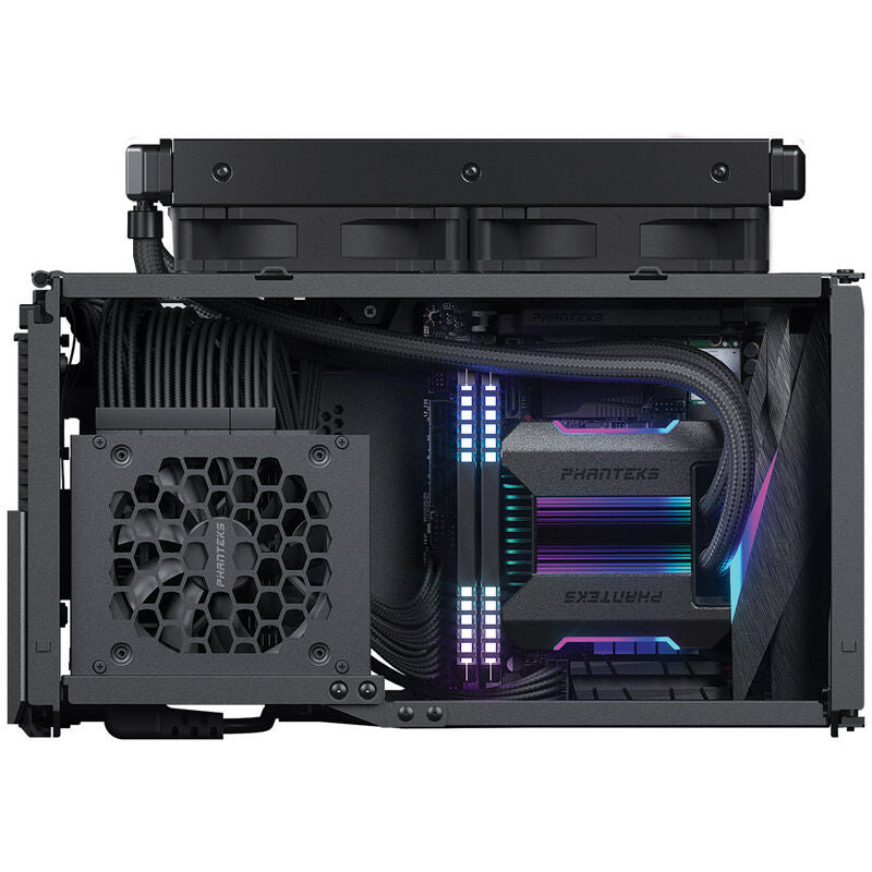 PHANTEKS Evolv Shift XT Mini-ITX kabinett med kabler og komponenter
