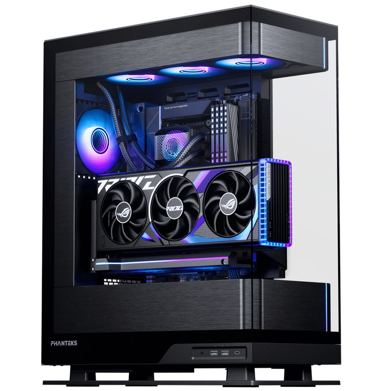 PHANTEKS Evolv X2 kabinett midtårn E-ATX bakside med tilkoblinger
