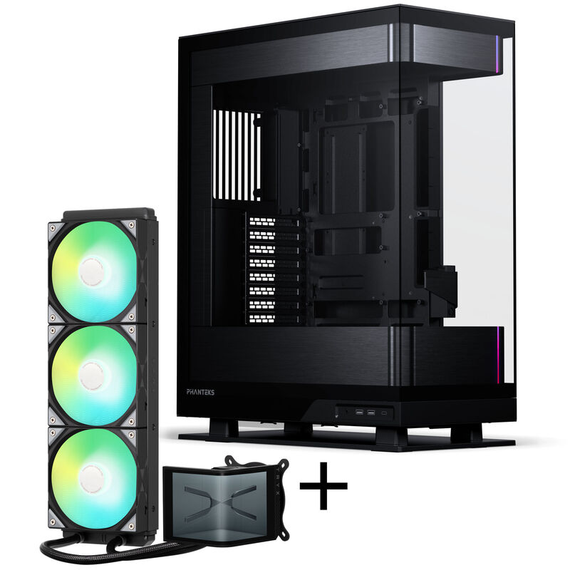 PHANTEKS Evolv X2 + TRYX PANORAMA SE ARGB AIO vannkjøling front
