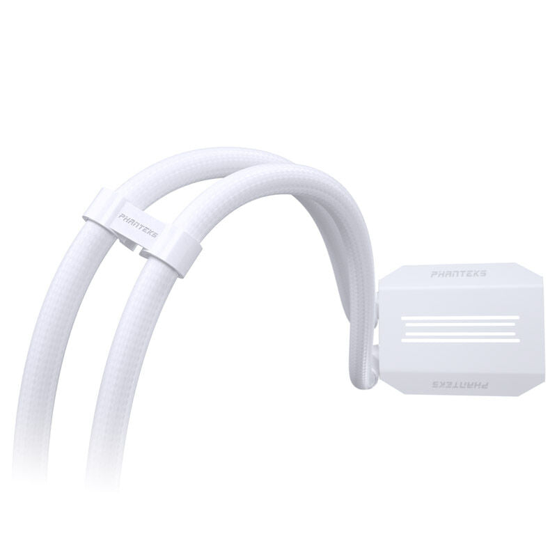 PHANTEKS Glacier One 360D30 DRGB AIO vannkjøling 360 mm hvit montert i PC