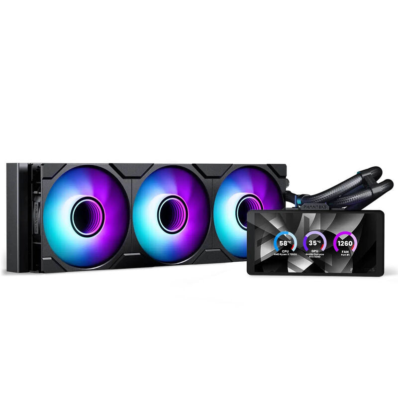Phanteks Glacier One 360M25 LCD AIO vannkjøling front