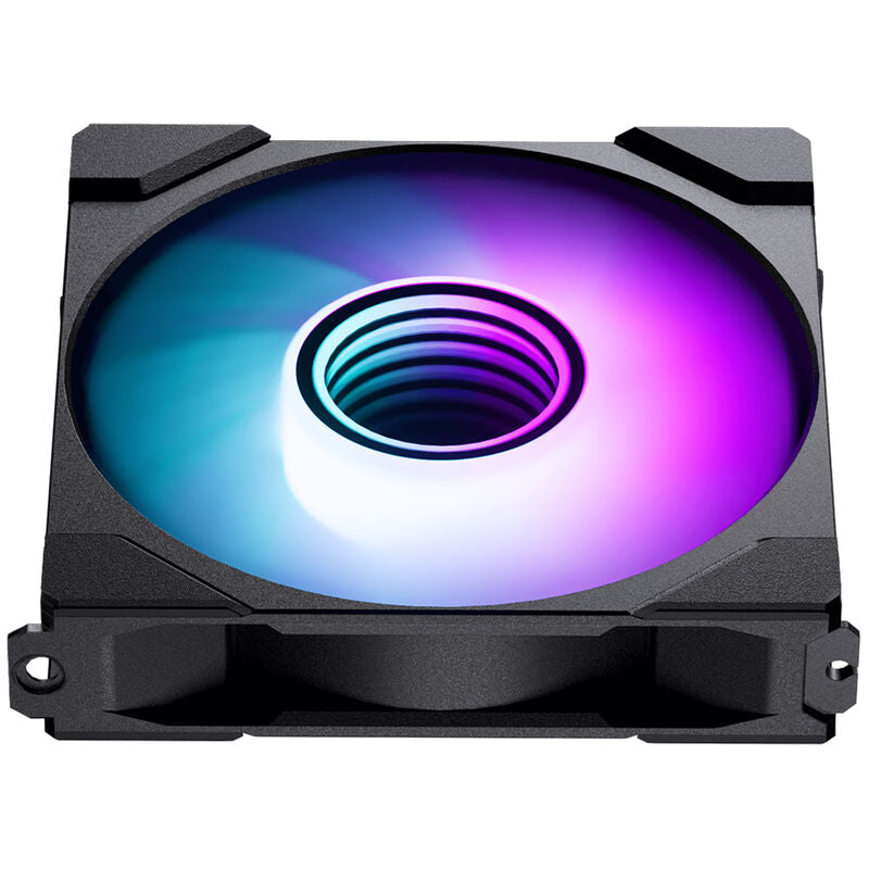 PHANTEKS M25 Gen2 PWM D-RGB vifte Reverse Blade 140 mm svart montert i PC