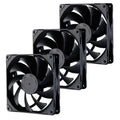 PHANTEKS M25 PWM vifte 3-pakning 140 mm svart forfra
