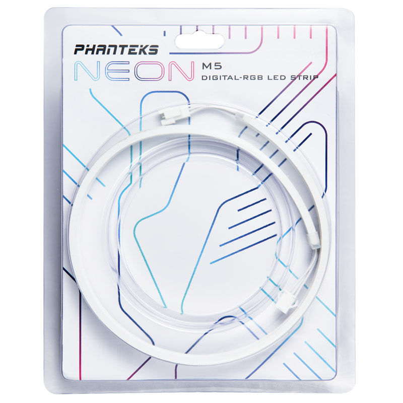 PHANTEKS Neon Digital RGB LED-strip 1 m hvit ARGB forfra