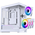 PHANTEKS NV5 MK2 kabinett midtårn DRGB herdet glass hvit forfra