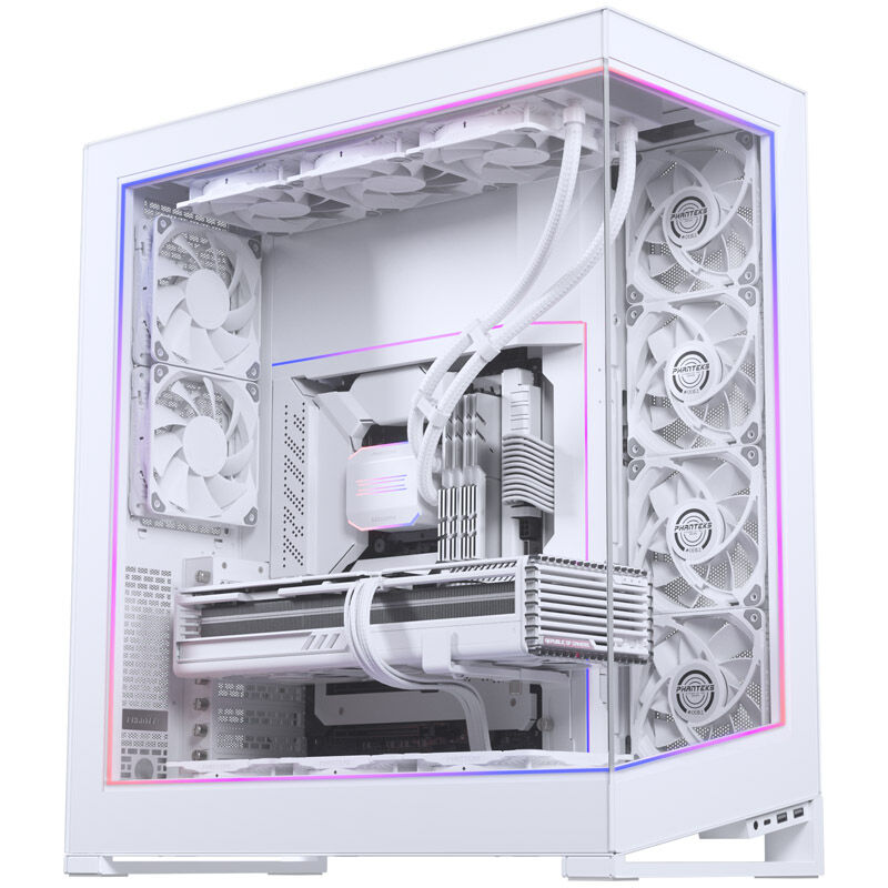 PHANTEKS NV7 kabinett fulltårn E-ATX ARGB herdet glass hvit - PHANTEKS
