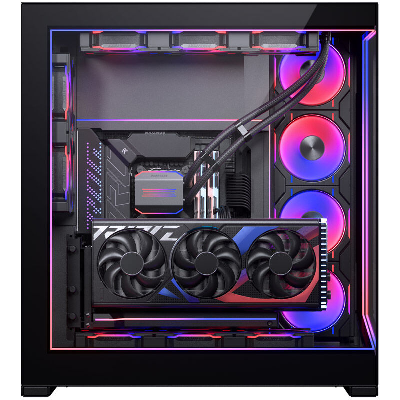 PHANTEKS NV7 Premium DRGB belysningssett ytterramme svart nærbilde av LED-striper