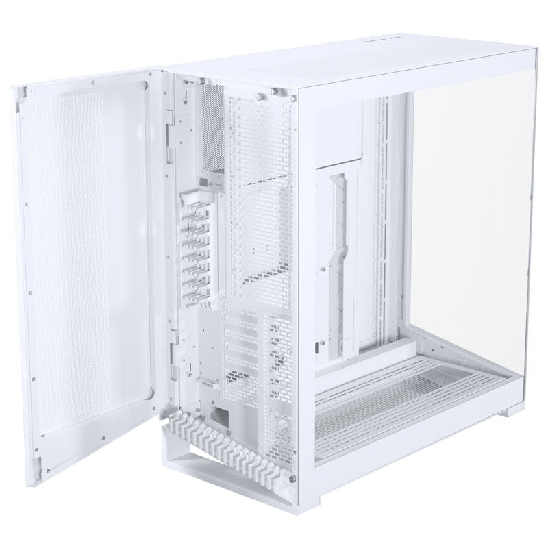 PHANTEKS NV9 E-ATX fulltårn kabinett herdet glass ARGB hvit matt oversikt av kabinettets innside