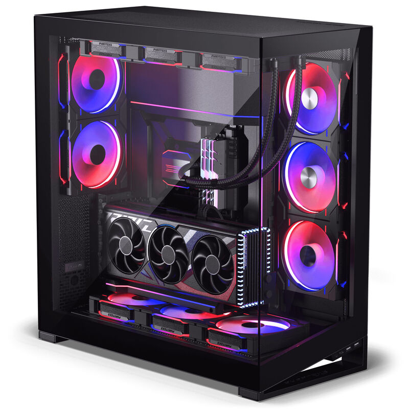 PHANTEKS NV9 MK2 kabinett fulltårn E-ATX DRGB herdet glass svart detalj av glasspanel