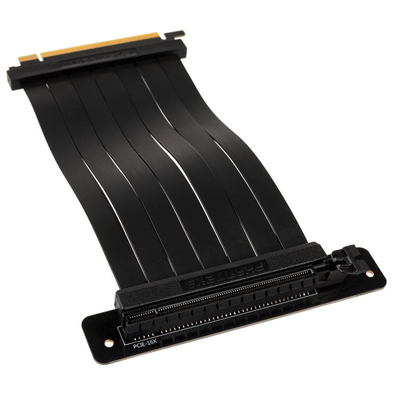 PHANTEKS PCIe x16 riserkabel 90 grader 22 cm svart forfra
