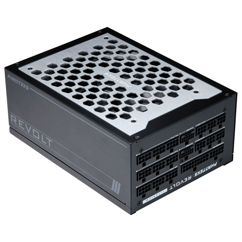 Phanteks Revolt 1600W strømforsyning ATX 3.0 80 PLUS Titanium helmodulær forfra