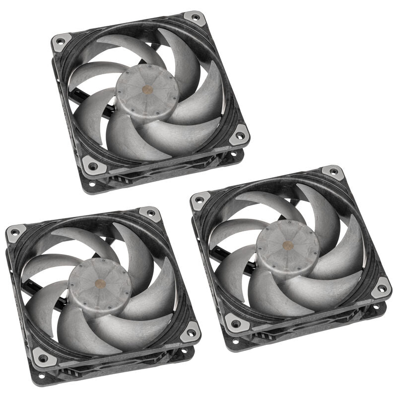 PHANTEKS T30 PWM vifte 120 mm 3-pakning svart forfra