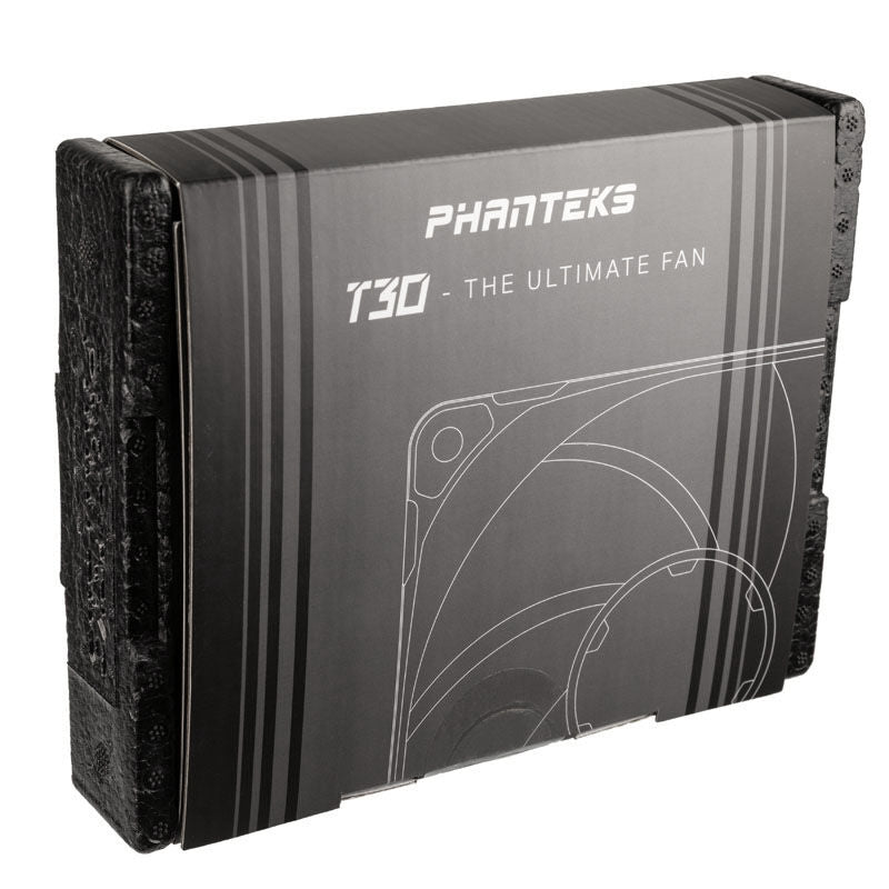 PHANTEKS T30 PWM vifte 120 mm svart vifteblad nærbilde