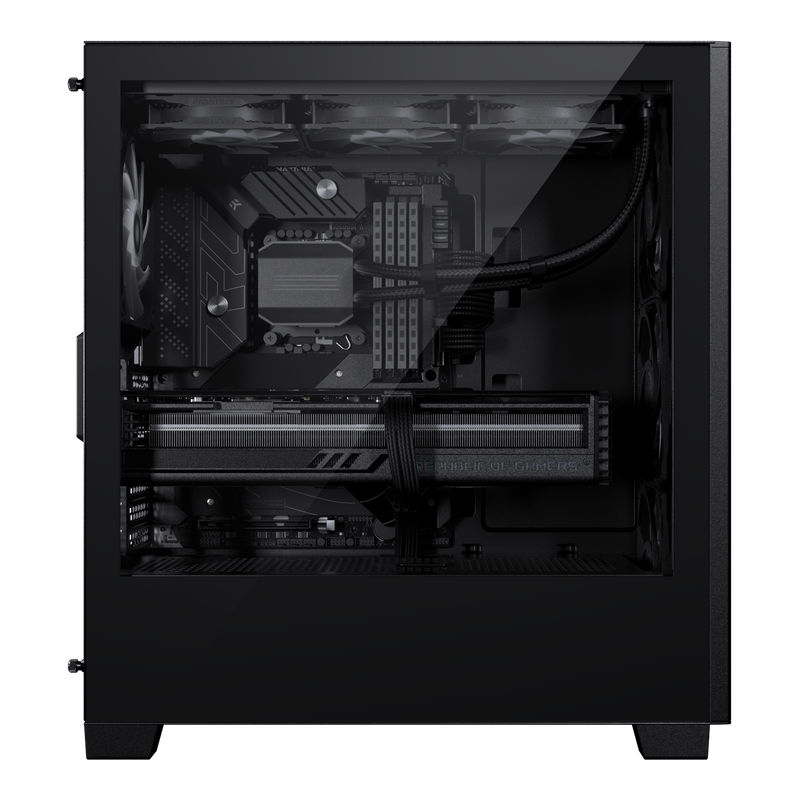 Phanteks XT Pro kabinett midtårn herdet glass svart detalj av glasspanel