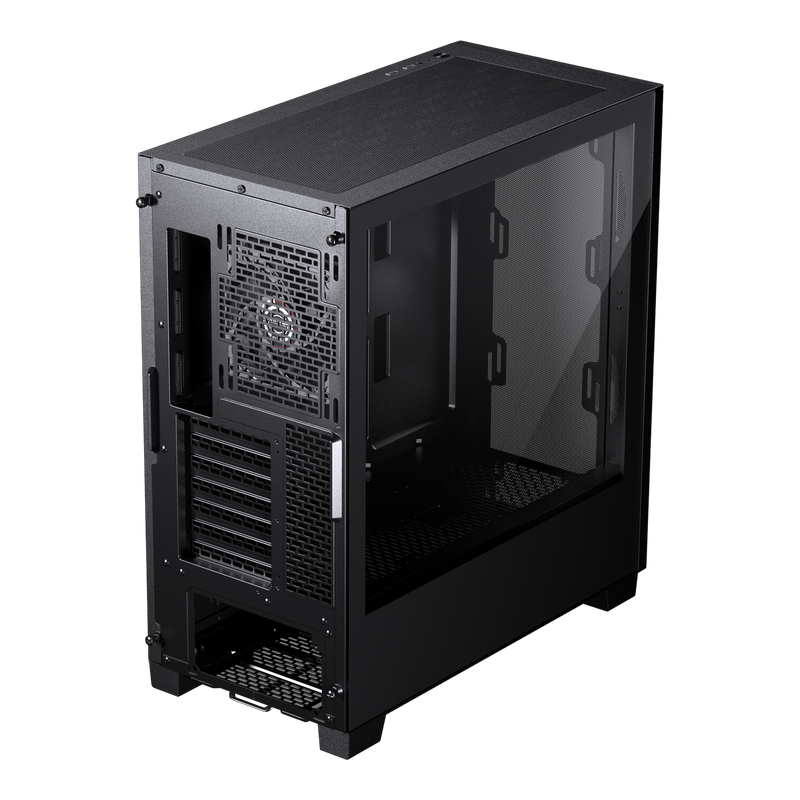 Phanteks XT Pro kabinett midtårn herdet glass svart montert med komponenter